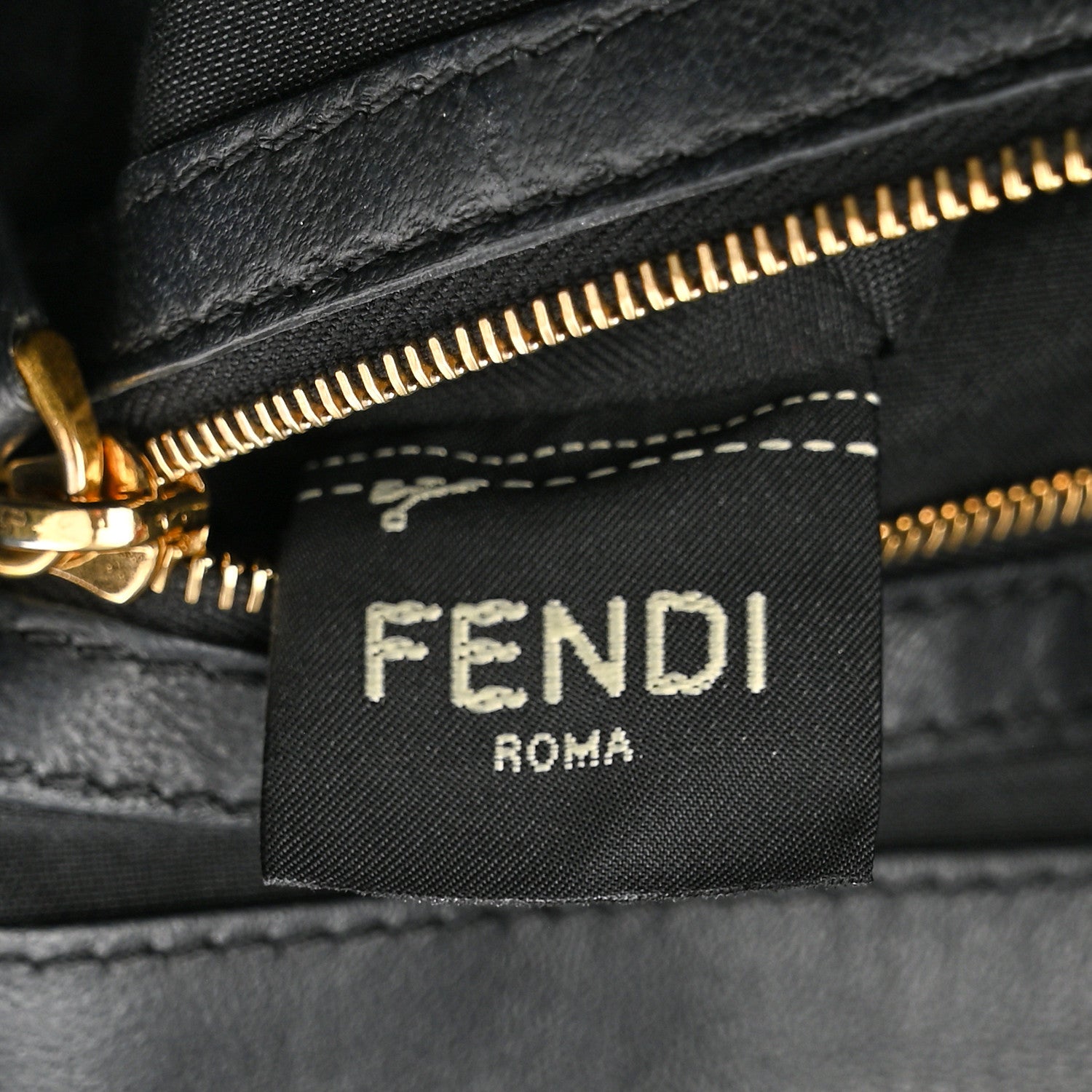Fendi Nappa FF 1974 Embossed Baguette Black 7 of 11