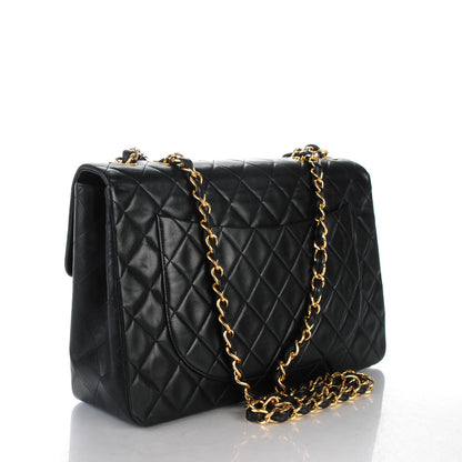 Chanel Lambskin Quilted XL Jumbo Single Flap Black 3 of 9