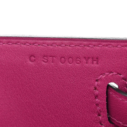 Hermes Swift Kelly Pochette Clutch Rose Pourpre 7 of 10