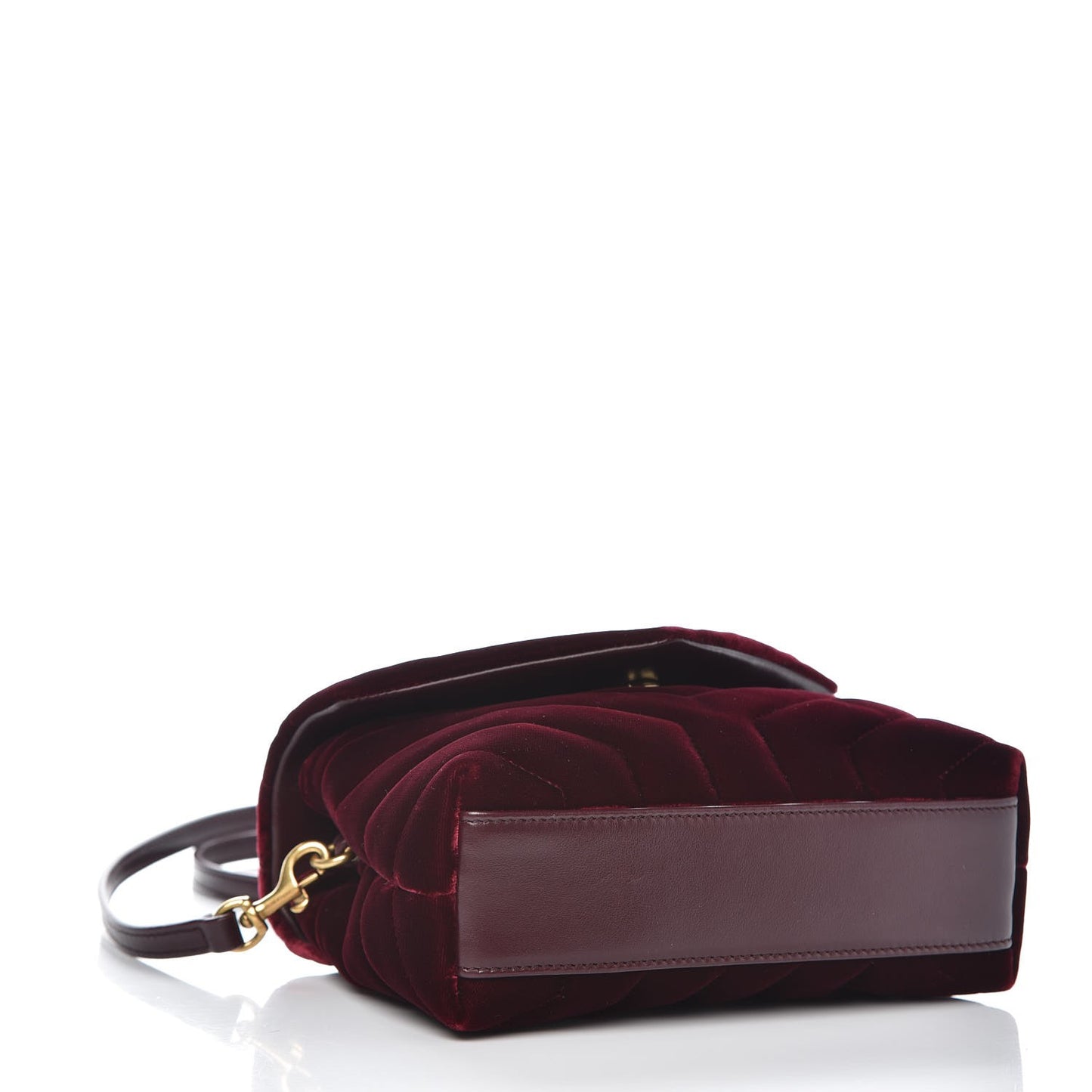 Velvet Y Quilted Monogram Toy Loulou Crossbody Bag French Burgundy