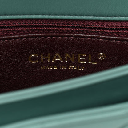 Chanel Lambskin Quilted Medium Trendy CC Flap Light Green 5 of 10