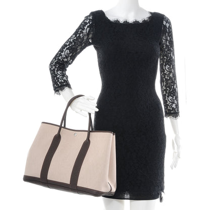 Hermes Toile Leather Garden Party MM Tote Ebene 2 of 9