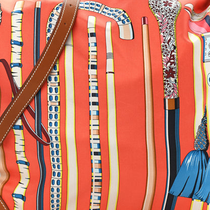 Hermes Silk Les Cannes Silky City 33 Bag Orange 9 of 11