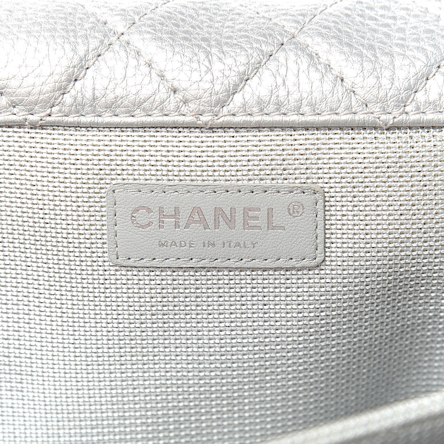 Chanel Metallic Calfskin Quilted XXL Travel Flap Bag Silver 6 of 10