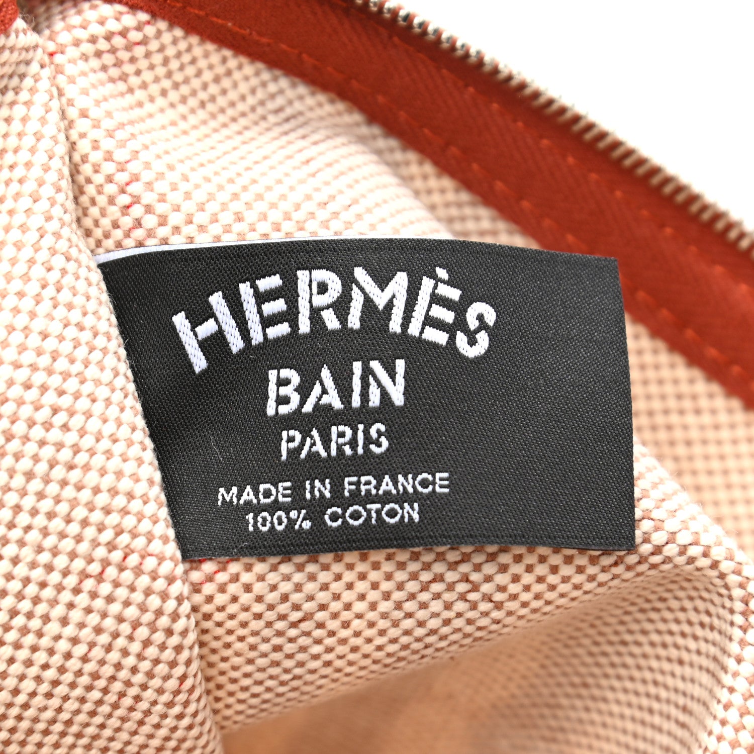 Hermes H Canvas Le Bel Oasis Case Marine Terracotta 6 of 6