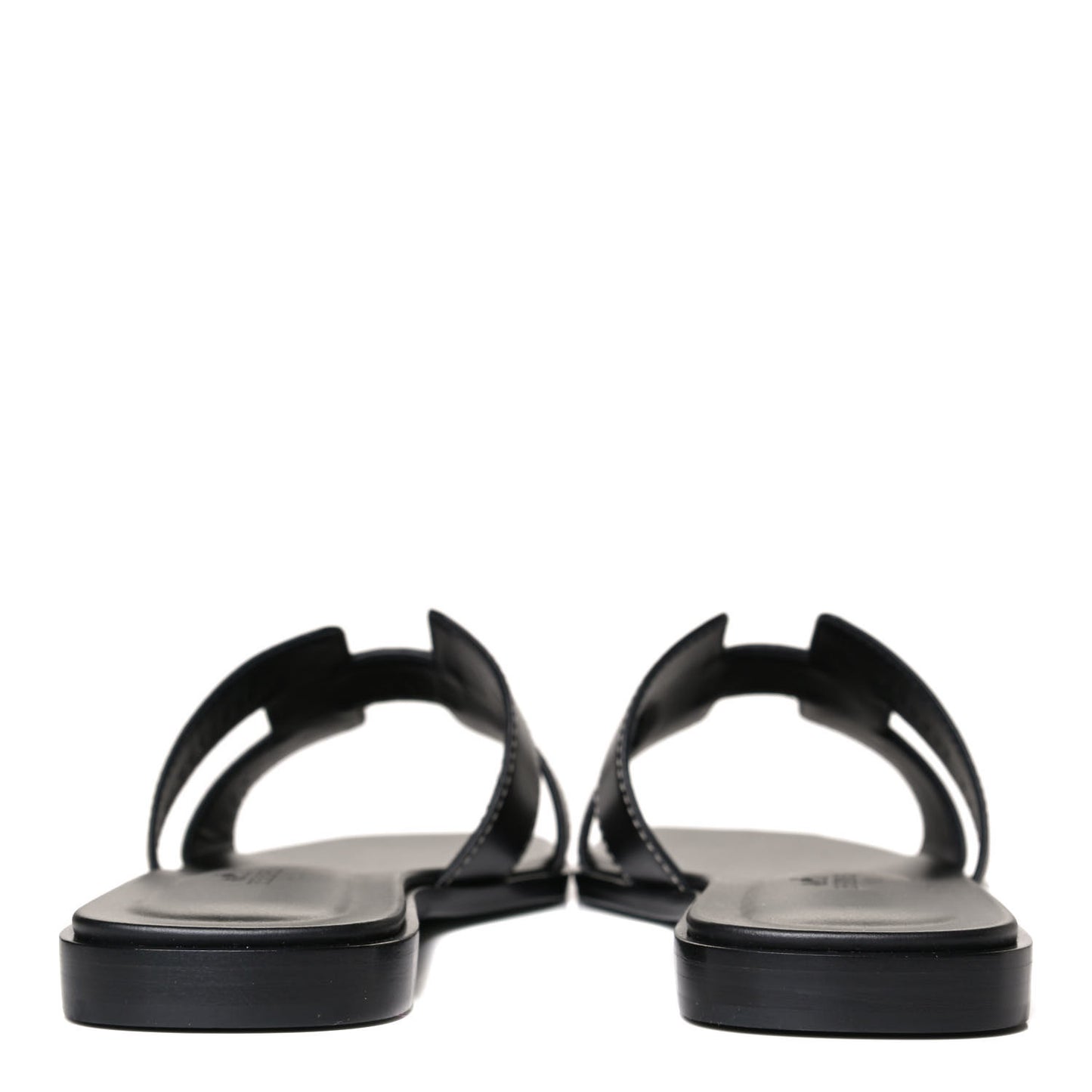Box Calfskin Oran Sandals 37 Black