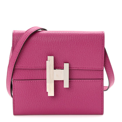 Hermes Chevre Mysore Mini Cinhetic Wallet Rose Pourpre 1 of 11