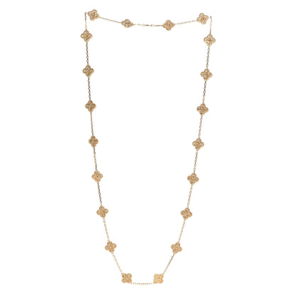 Van Cleef & Arpels 18K Yellow Gold 20 Motifs Vintage Alhambra Necklace 3 of 7