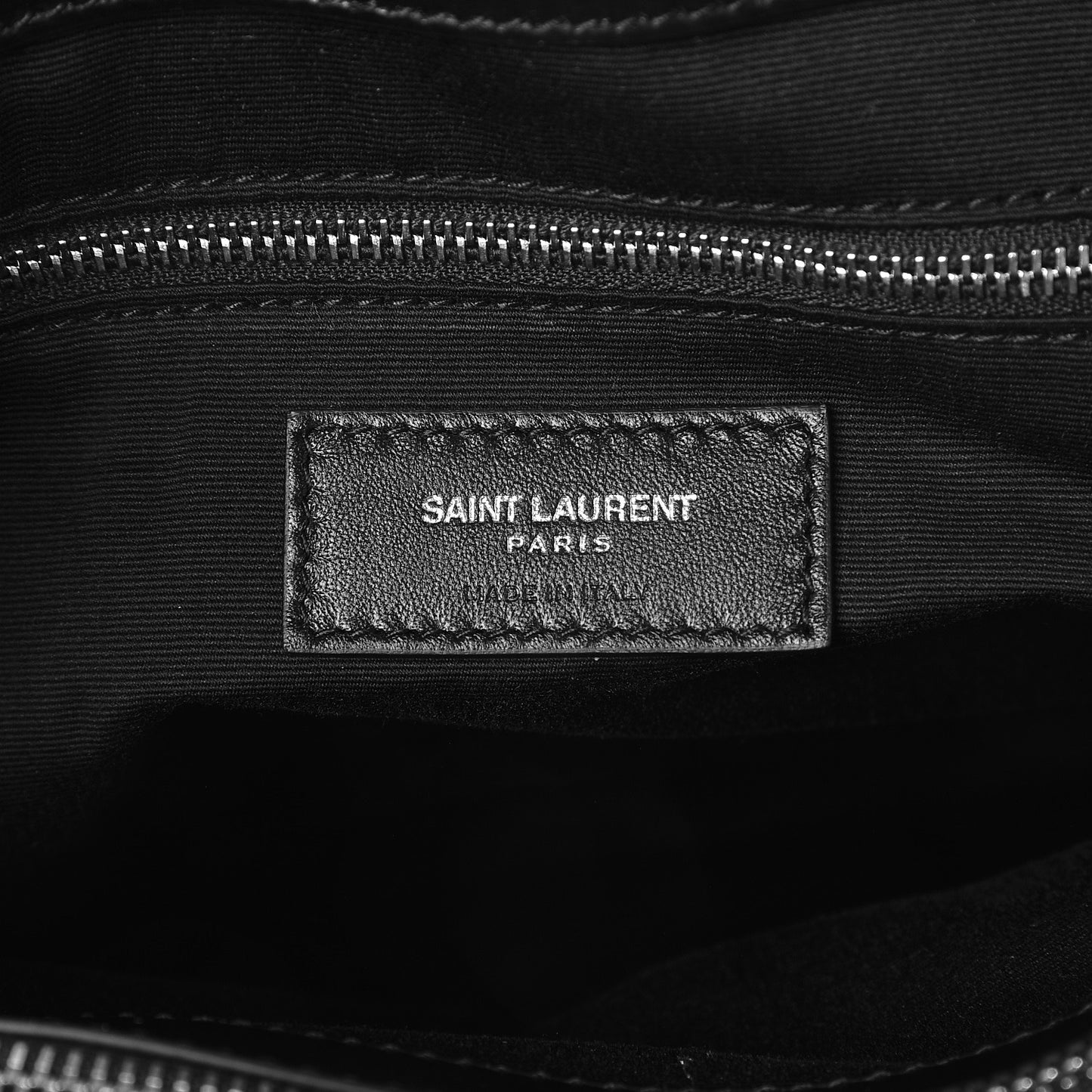 Calfskin Y Quilted Monogram Large Loulou Chain Satchel Black