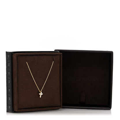 Roberto Coin 18K Yellow Gold Diamond Tiny Treasures Mini Cross Pendant Necklace 5 of 5