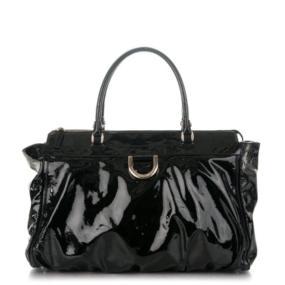 Gucci Patent Large D Gold Tote Black 1 of 8