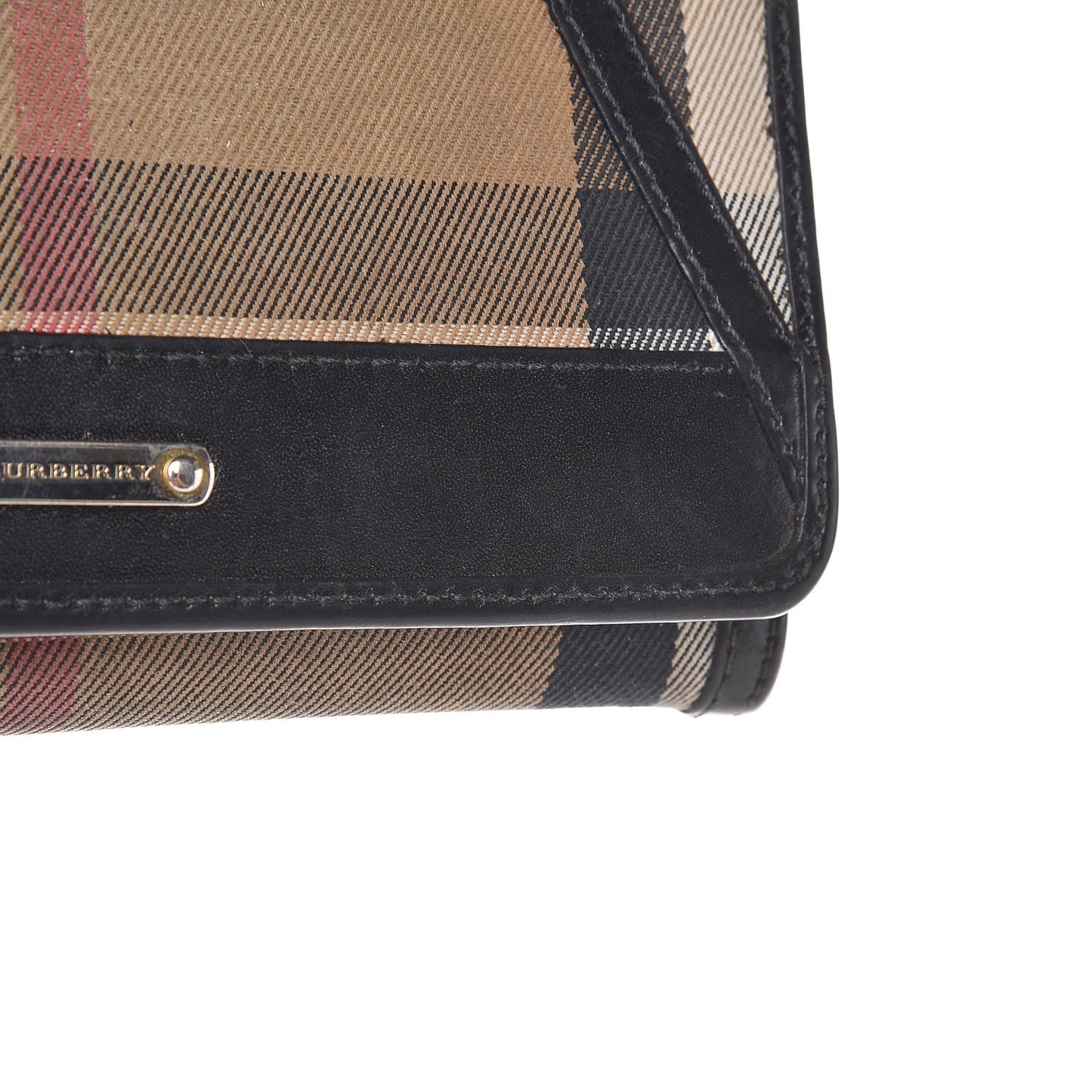 House Check Bridle Calfskin Penrose Continental Wallet Black