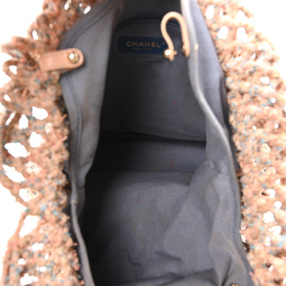 Chanel Lambskin Mixed Fibers Large Shopping Bag Beige Pink 6 of 11