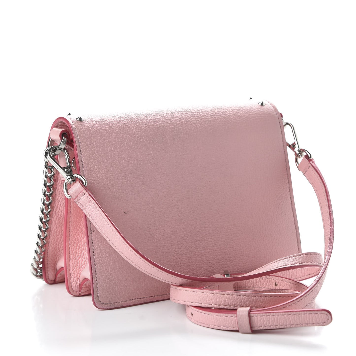 Calfskin Studded Mini Patricia Crossbody Bag Pink Blush