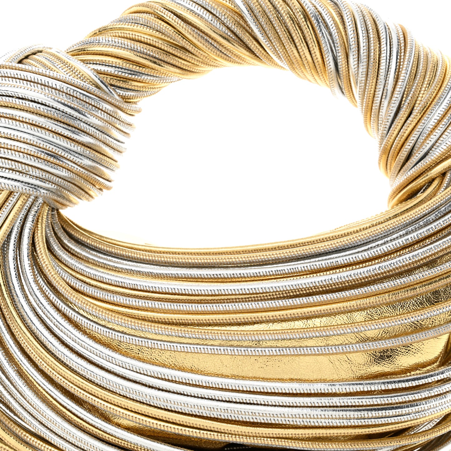 Tubular Laminated Lambskin Mini Jodie Gold Silver