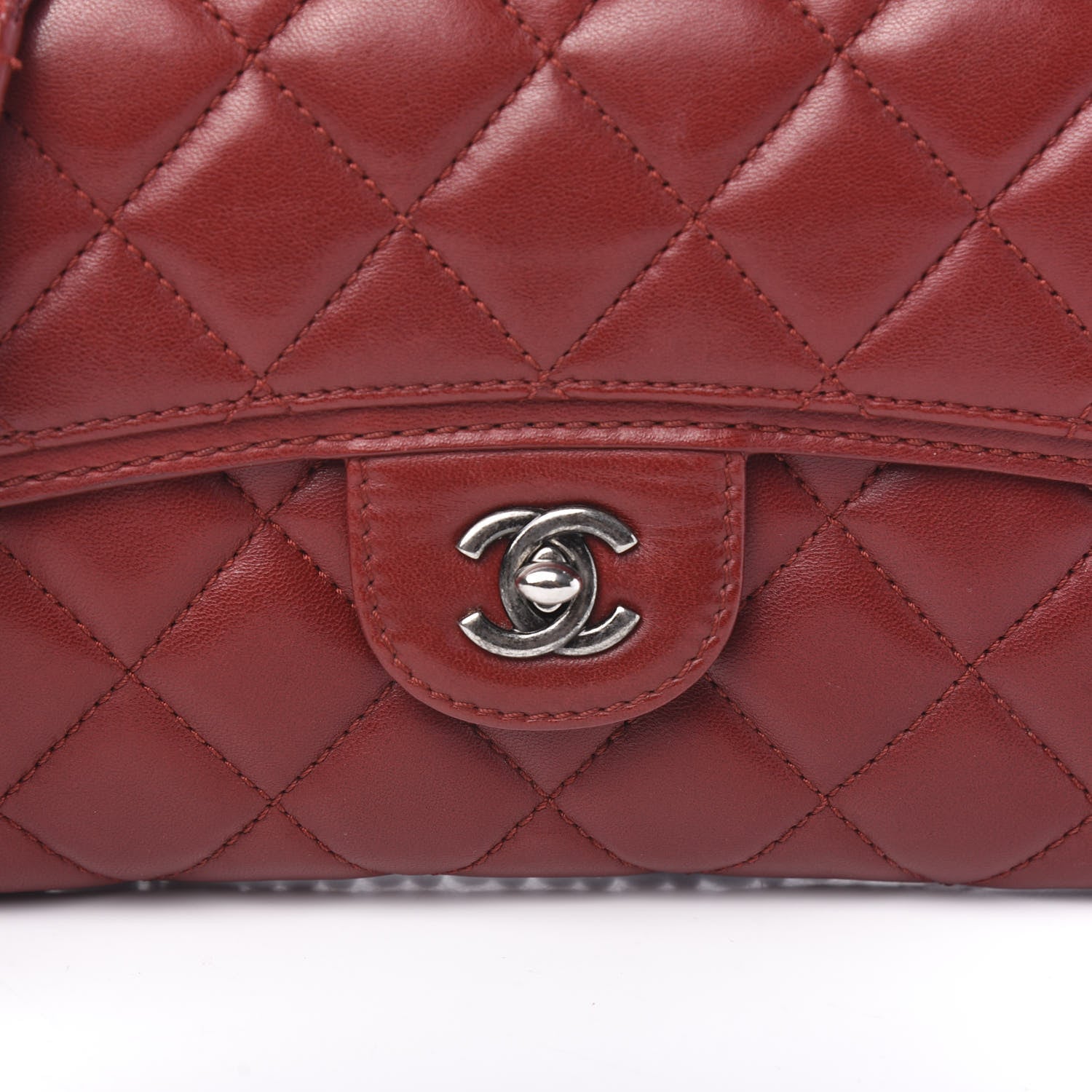 Chanel Lambskin Quilted Citizen Zip Flap Red 9 of 10