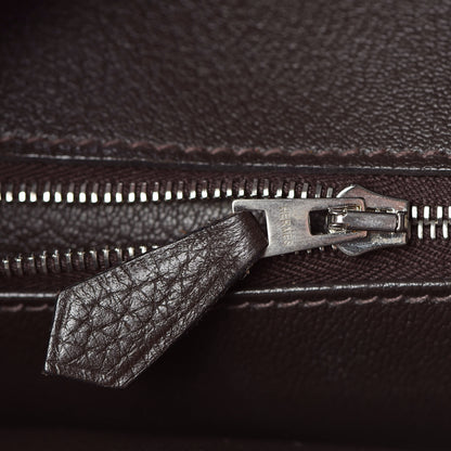 Hermes Taurillon Clemence Birkin 35 Chocolate 15 of 37