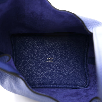 Hermes Taurillon Clemence Picotin Lock 18 PM Bleu Electrique 6 of 11
