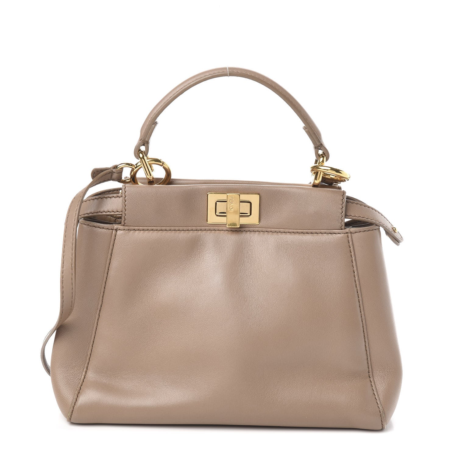 Fendi Nappa Mini Peekaboo Iconic Satchel Ratmusquet 1 of 10