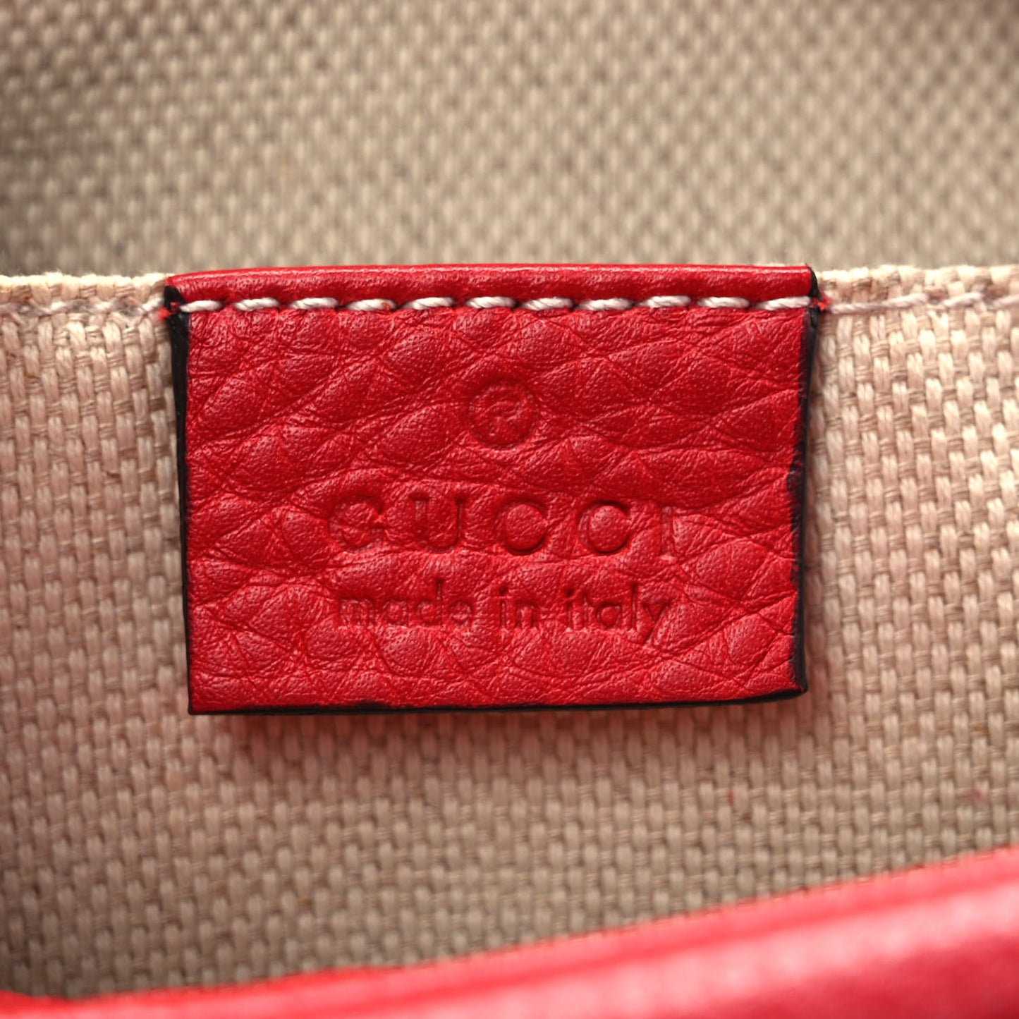 Pebbled Calfskin Small Soho Disco Bag Vibrant Red