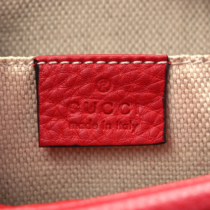 Gucci Pebbled Calfskin Small Soho Disco Bag Vibrant Red 6 of 9