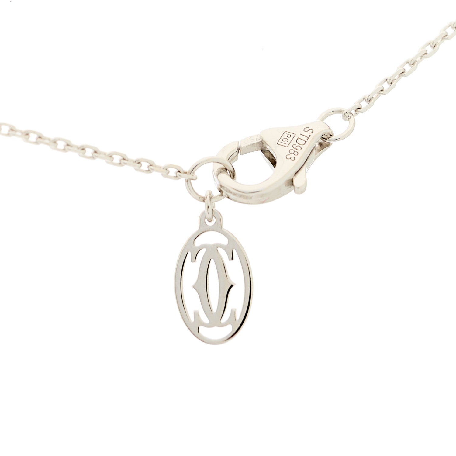 Cartier 18K White Gold Diamond XS D'Amour Pendant Necklace 5 of 6