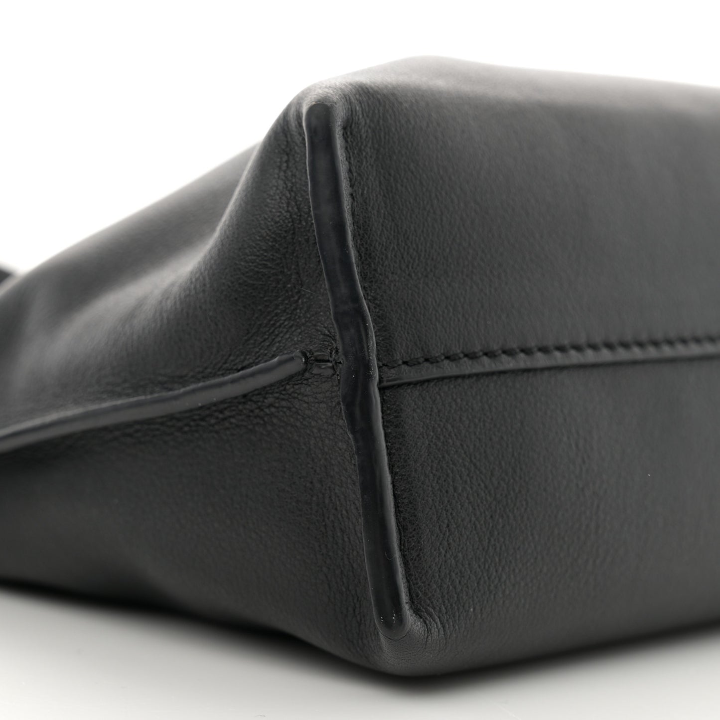 Calfskin Mini Flamenco Knot Bag Black
