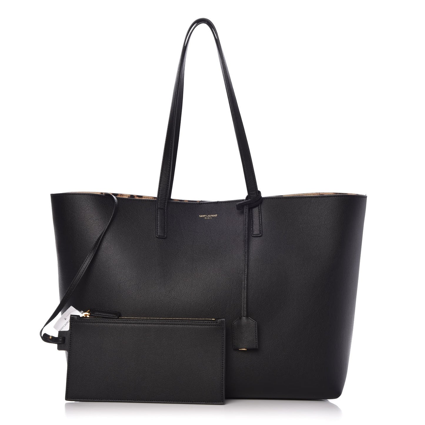 Calfskin Large Shopping Tote Black