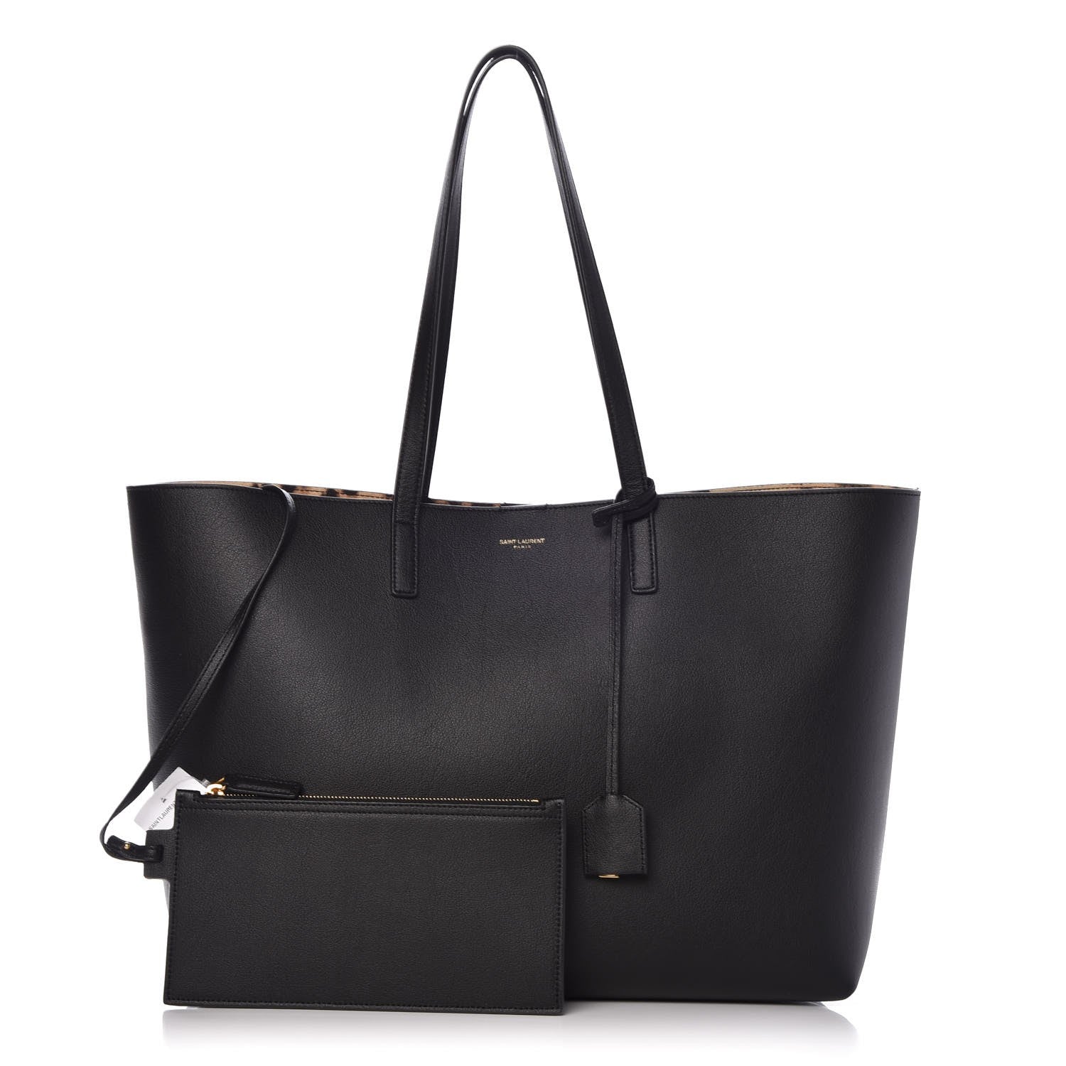 Saint Laurent Calfskin Large Shopping Tote Black 1 of 8