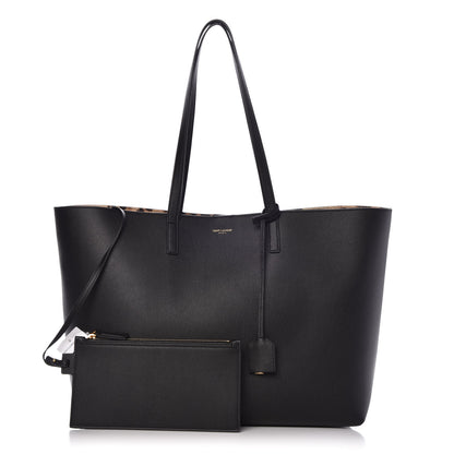 Saint Laurent Calfskin Large Shopping Tote Black 1 of 8