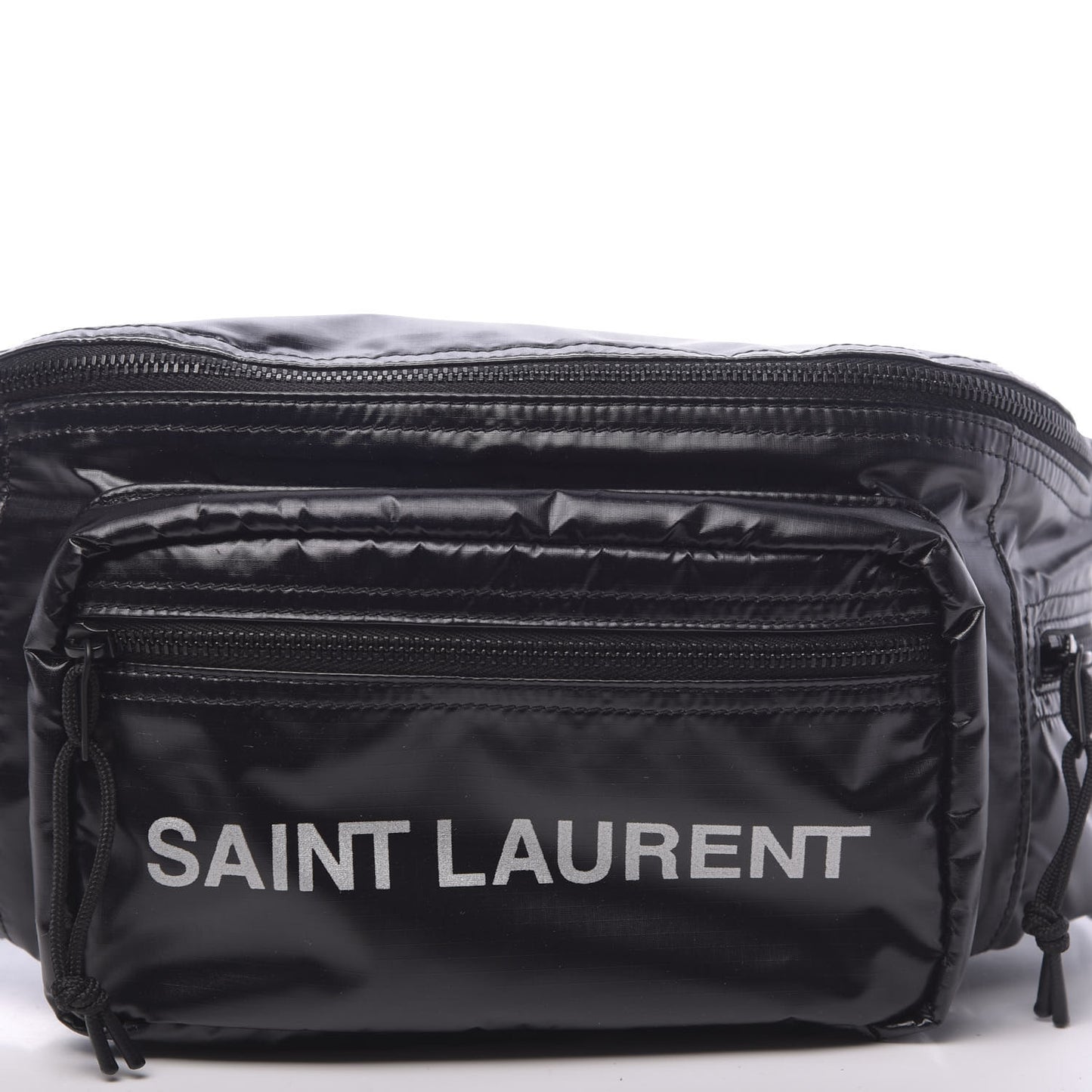 Nylon Logo Ripstop Body Belt Bag Black