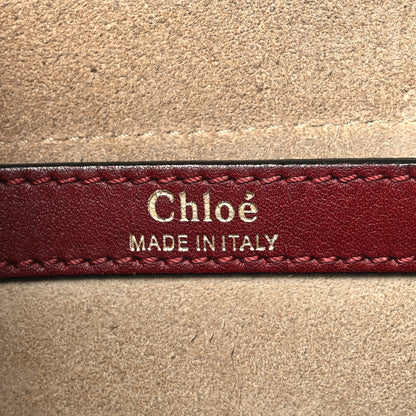 Chloe Calfskin Braided Small Hudson Shoulder Bag Sienna Red 6 of 15