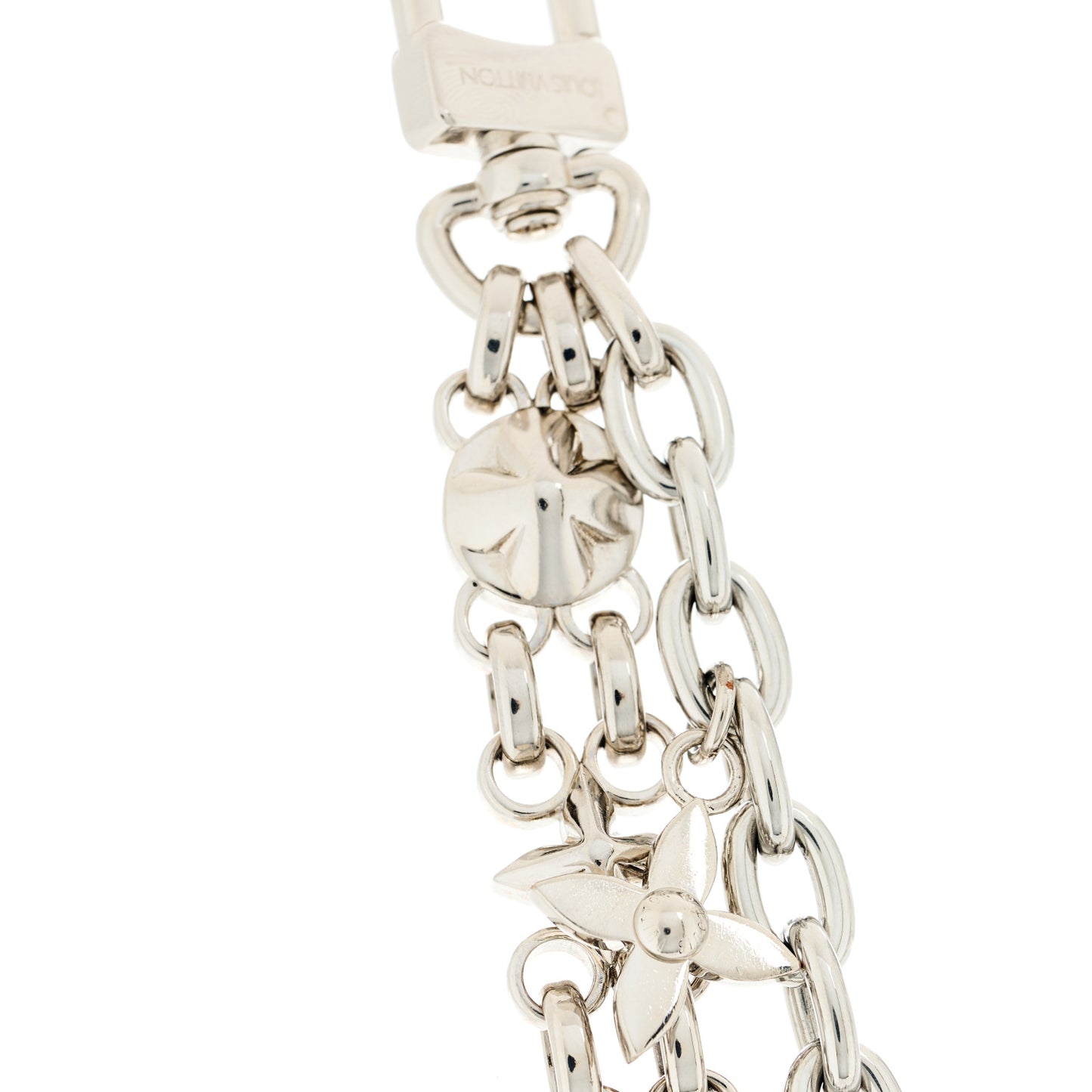 Metal My Flower Chain Bag Charm Silver