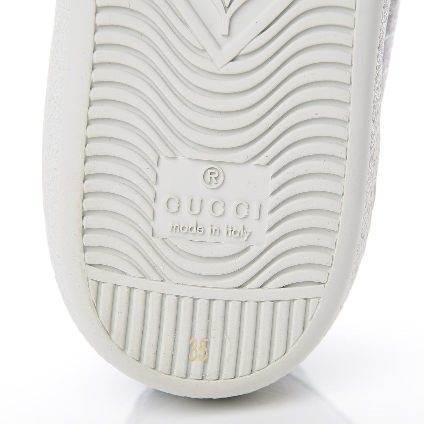 GG Supreme Monogram Womens Ace Low-Top Sneaker 35 Beige