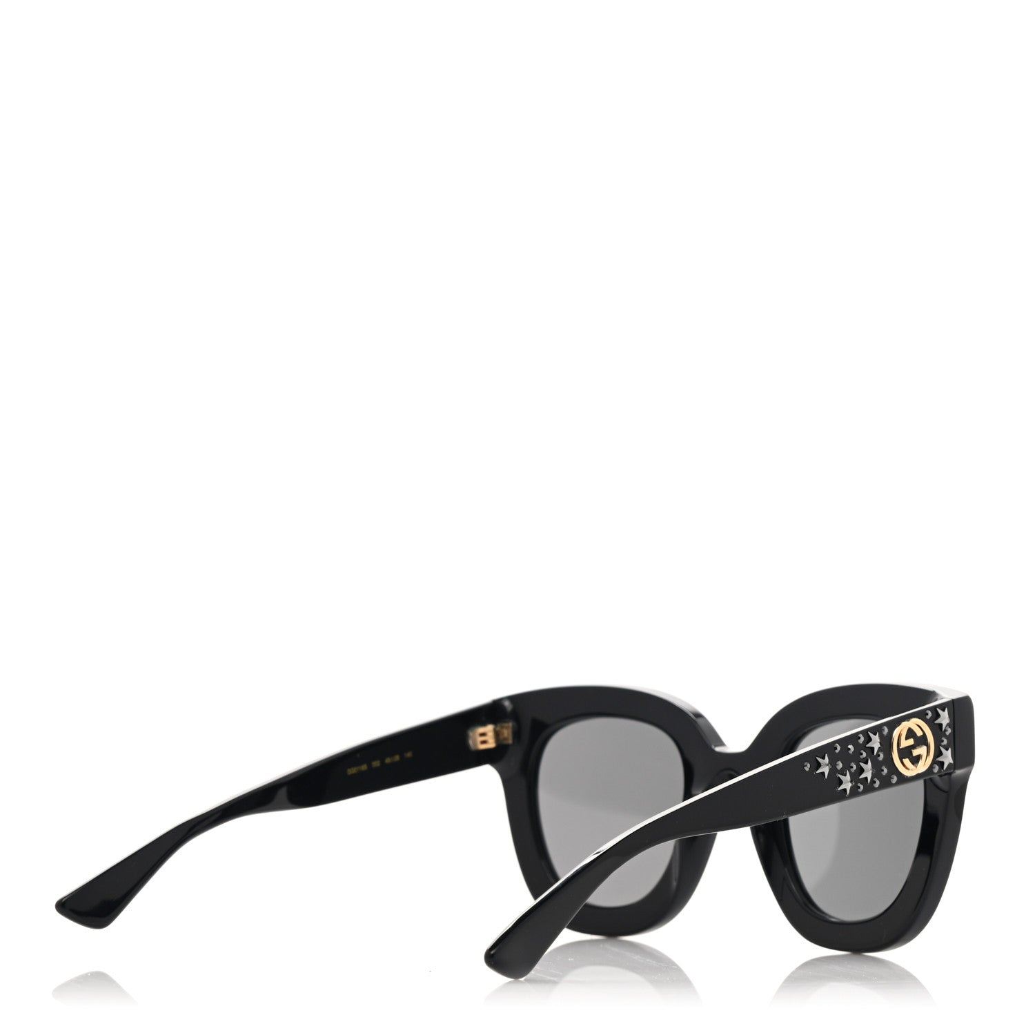 Gucci Acetate Stars Cat Eye Sunglasses GG0116S Black 4 of 9