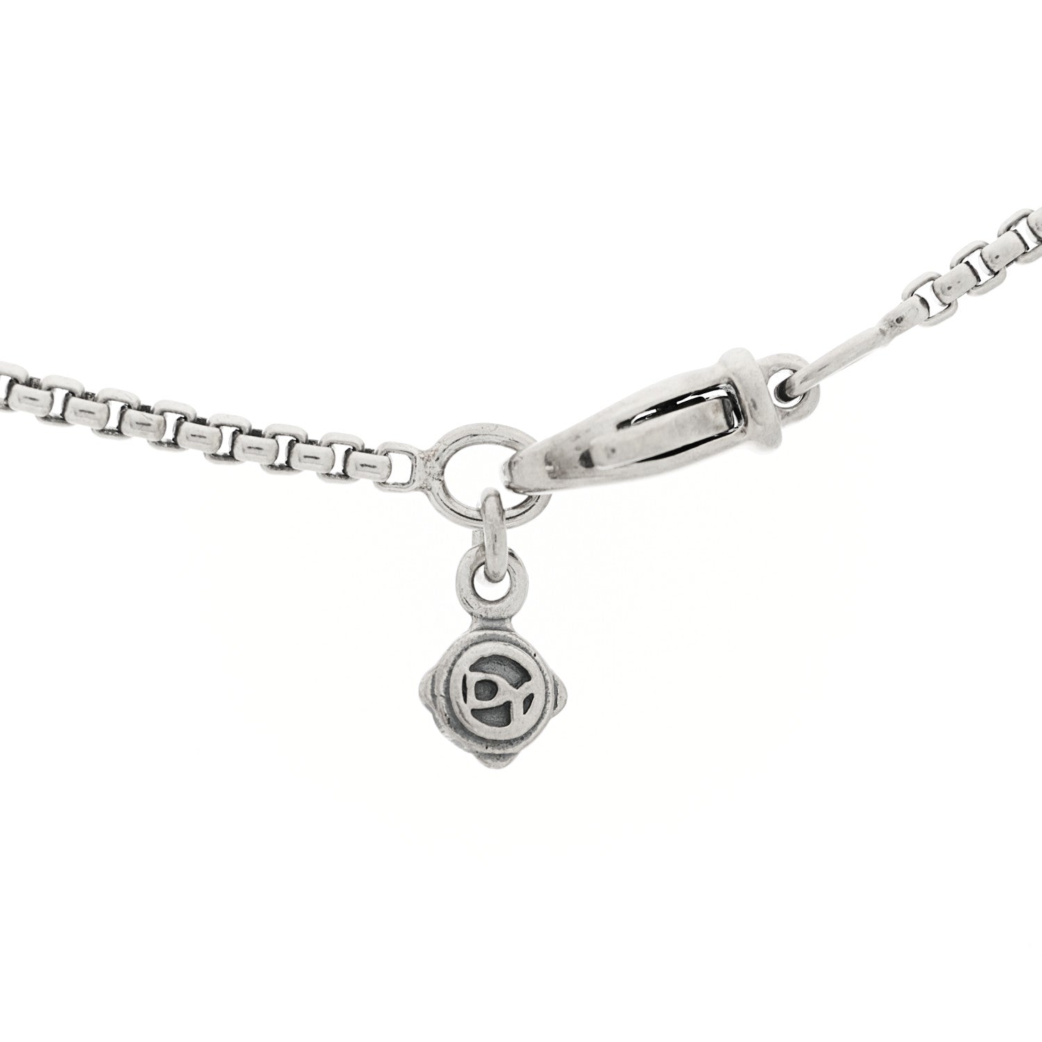 David Yurman Sterling Silver Diamond Whit Topaz 7mm Petite Albion Pendant Necklace 5 of 6