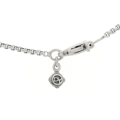 David Yurman Sterling Silver Diamond Whit Topaz 7mm Petite Albion Pendant Necklace 5 of 6