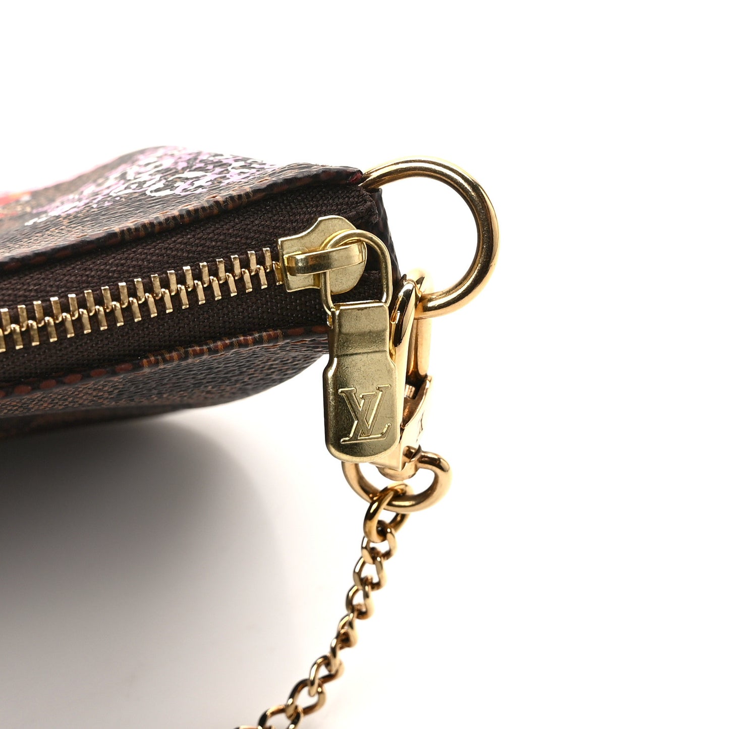 Damier Ebene 2019 Christmas Animation Mini Pochette Accessories Red