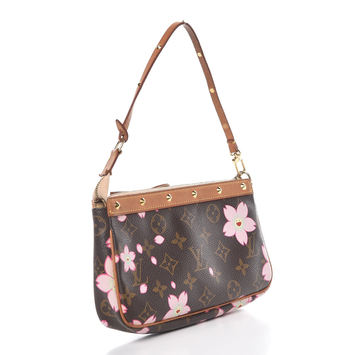 Louis Vuitton Monogram Cherry Blossom Pochette Accessories Brown 3 of 13