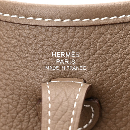 Hermes Taurillon Clemence Amazone Evelyne TPM Etoupe Bleu Indigo 6 of 10
