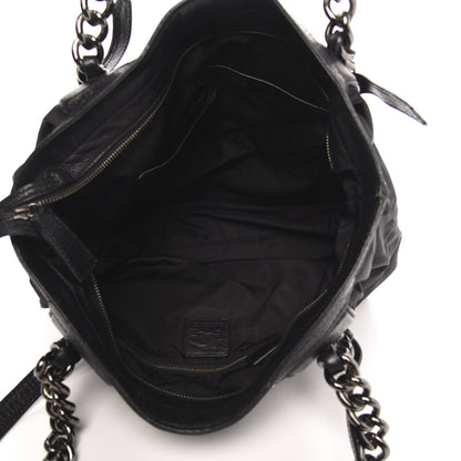 Burberry Nylon Tonal Check Torbitt Tote Black 5 of 16