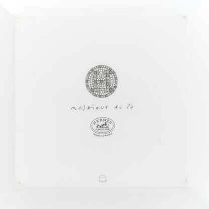Hermes Porcelain Mosaique Au 24 Platine Square Plate N°2 4 of 6