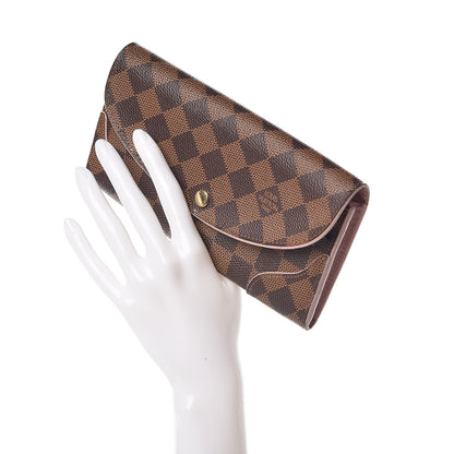 Louis Vuitton Damier Ebene Caissa Wallet Rose Ballerine 2 of 13