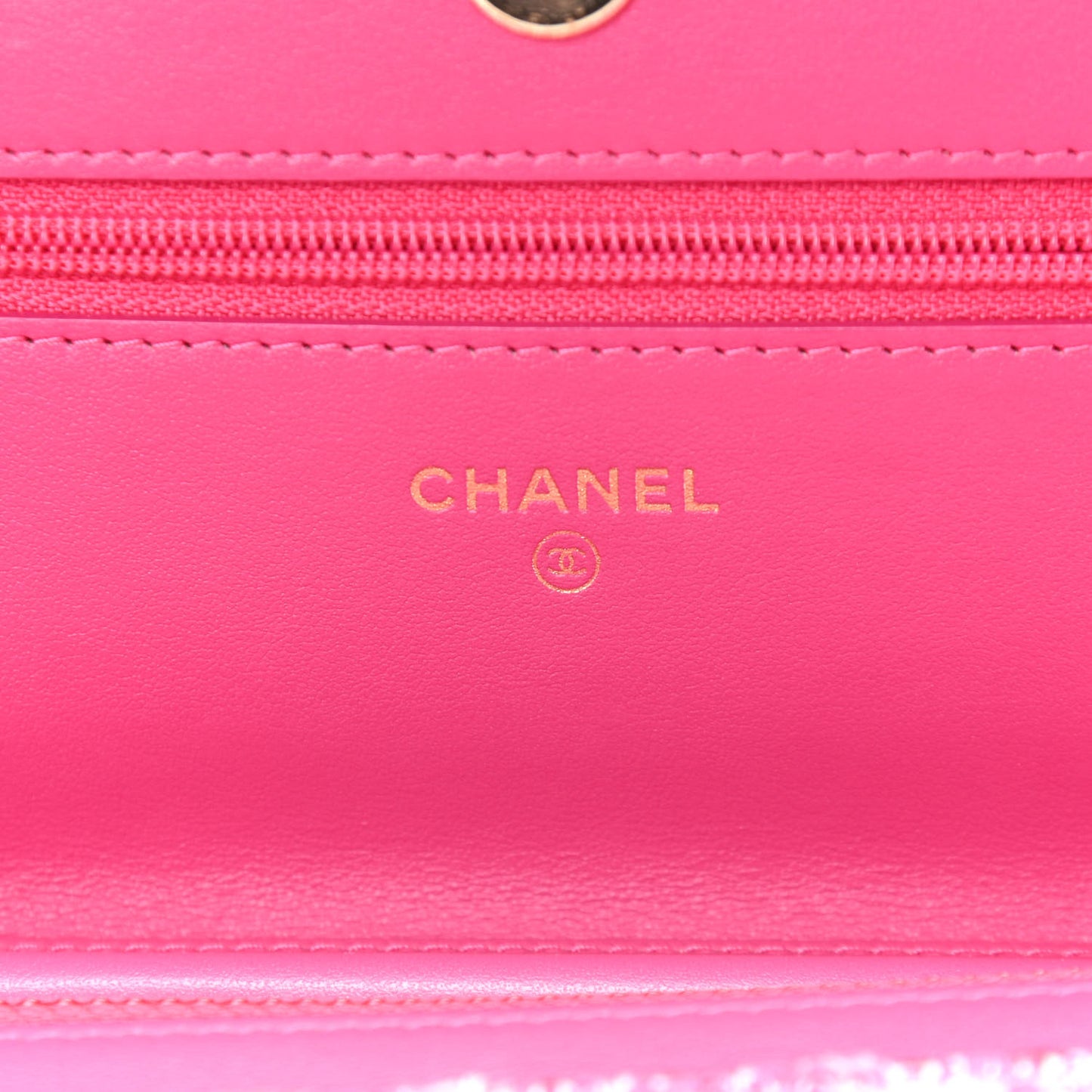 Tweed Quilted Wallet On Chain WOC Pink Blue White