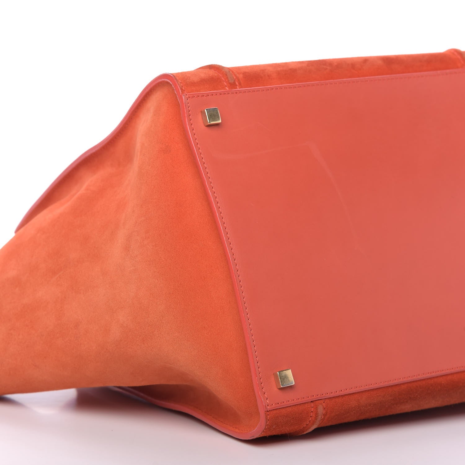 Celine Nubuck Medium Phantom Luggage Bright Orange 6 of 14