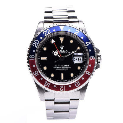 Rolex Stainless Steel 40mm Oyster Perpetual Date GMT Master Ⅱ Pepsi Watch 16710 2 of 8