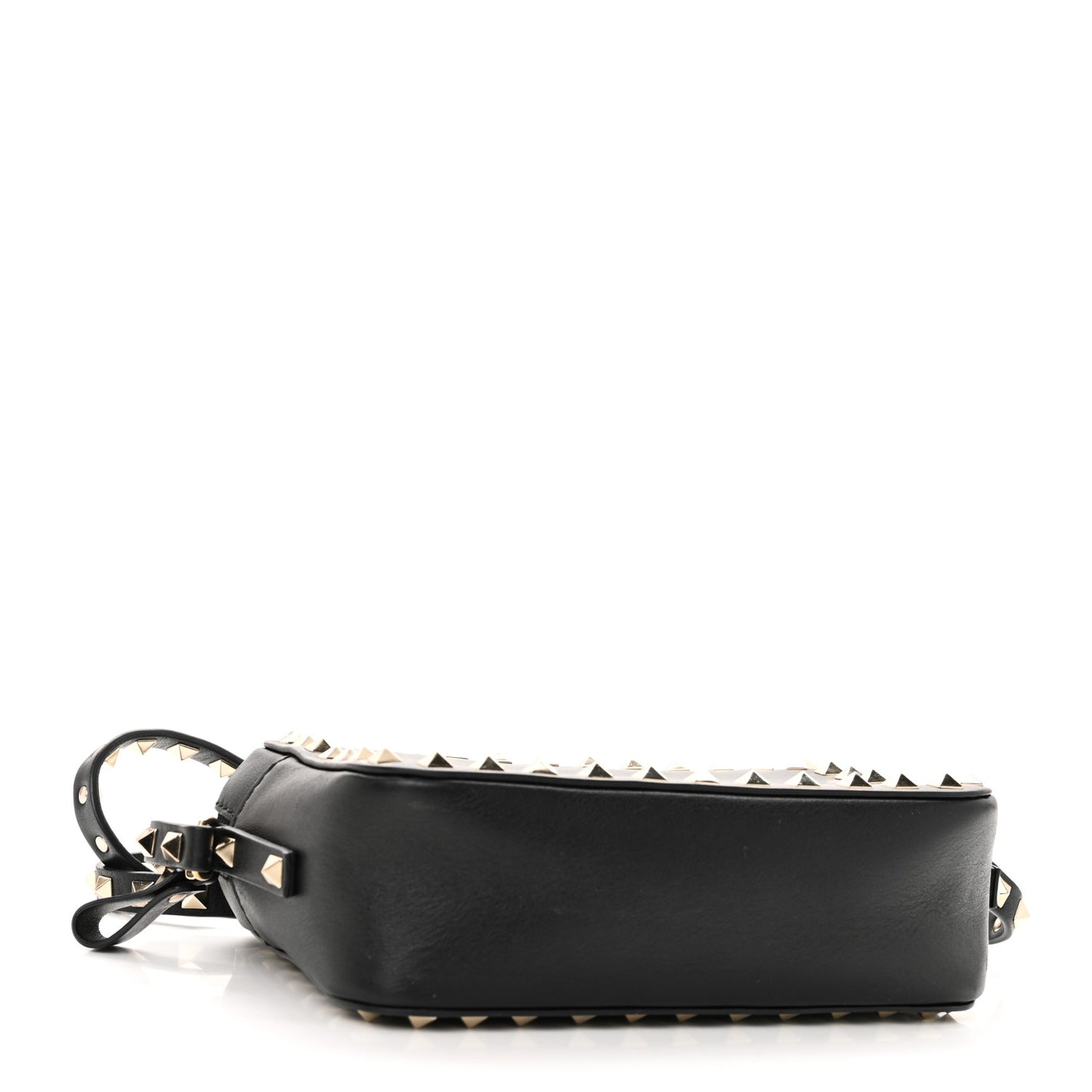 Calfskin Rockstud Camera Crossbody Bag Black