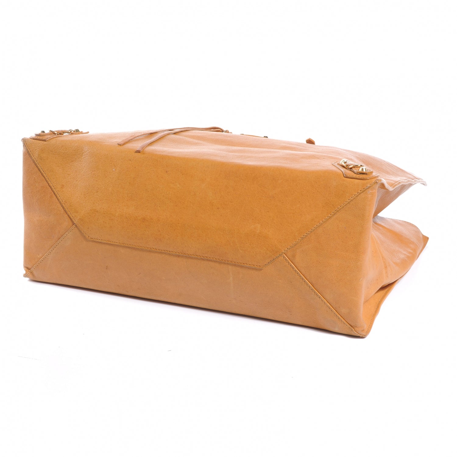 Balenciaga Veau Leather Papier A4 Tote Curry 4 of 6
