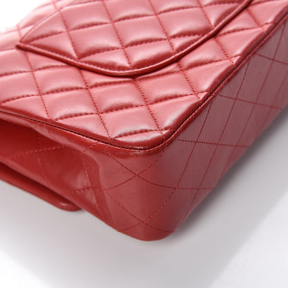 Chanel Lambskin Quilted Medium Double Flap Red 13 of 14