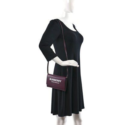 Burberry Calfskin Logo Hazelmere Wallet With Detachable Strap Deep Maroon 2 of 8